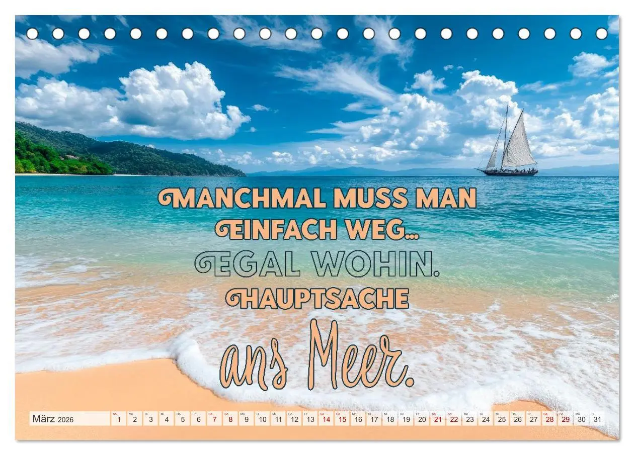 Bild: 9783516210552 | KÜSTENZAUBER Sehnsucht nach Meer (Tischkalender 2026 DIN A5 quer),...