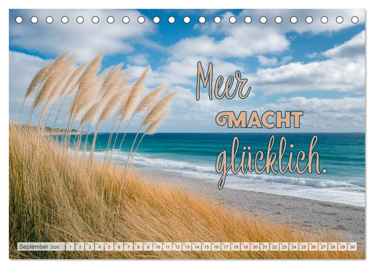 Bild: 9783516210552 | KÜSTENZAUBER Sehnsucht nach Meer (Tischkalender 2026 DIN A5 quer),...