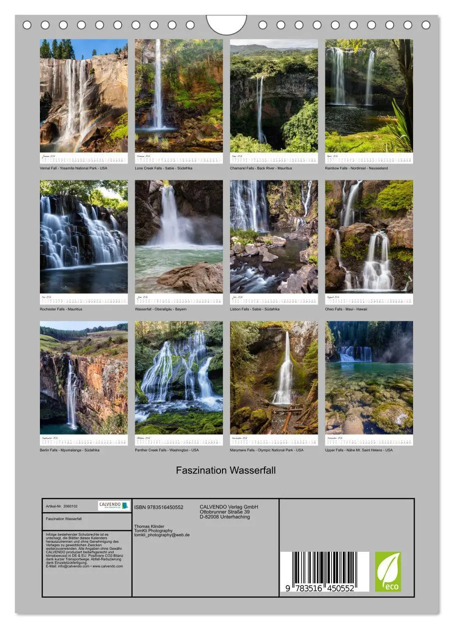 Bild: 9783516450552 | Faszination Wasserfall (Wandkalender 2026 DIN A4 hoch), CALVENDO...