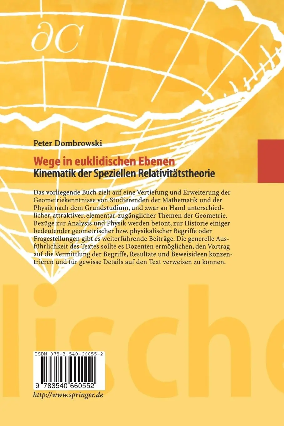 Rückseite: 9783540660552 | Wege in euklidischen Ebenen Kinematik der Speziellen...