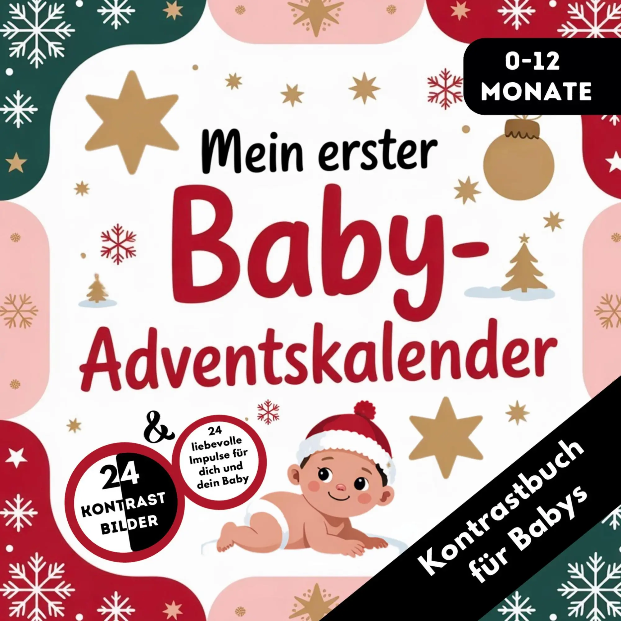 Cover: 9783695100552 | Adventskalender Baby - Kontrastbuch für Babys von 0-12 Monaten mit...