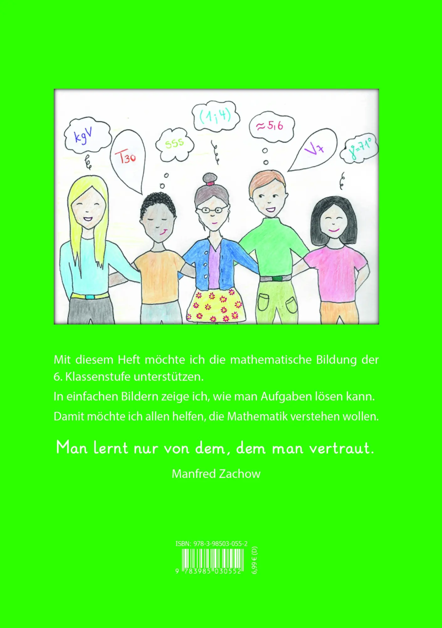 Rückseite: 9783985030552 | Mathematik | Klasse 6 | Manfred Zachow | Taschenbuch | 68 S. | Deutsch