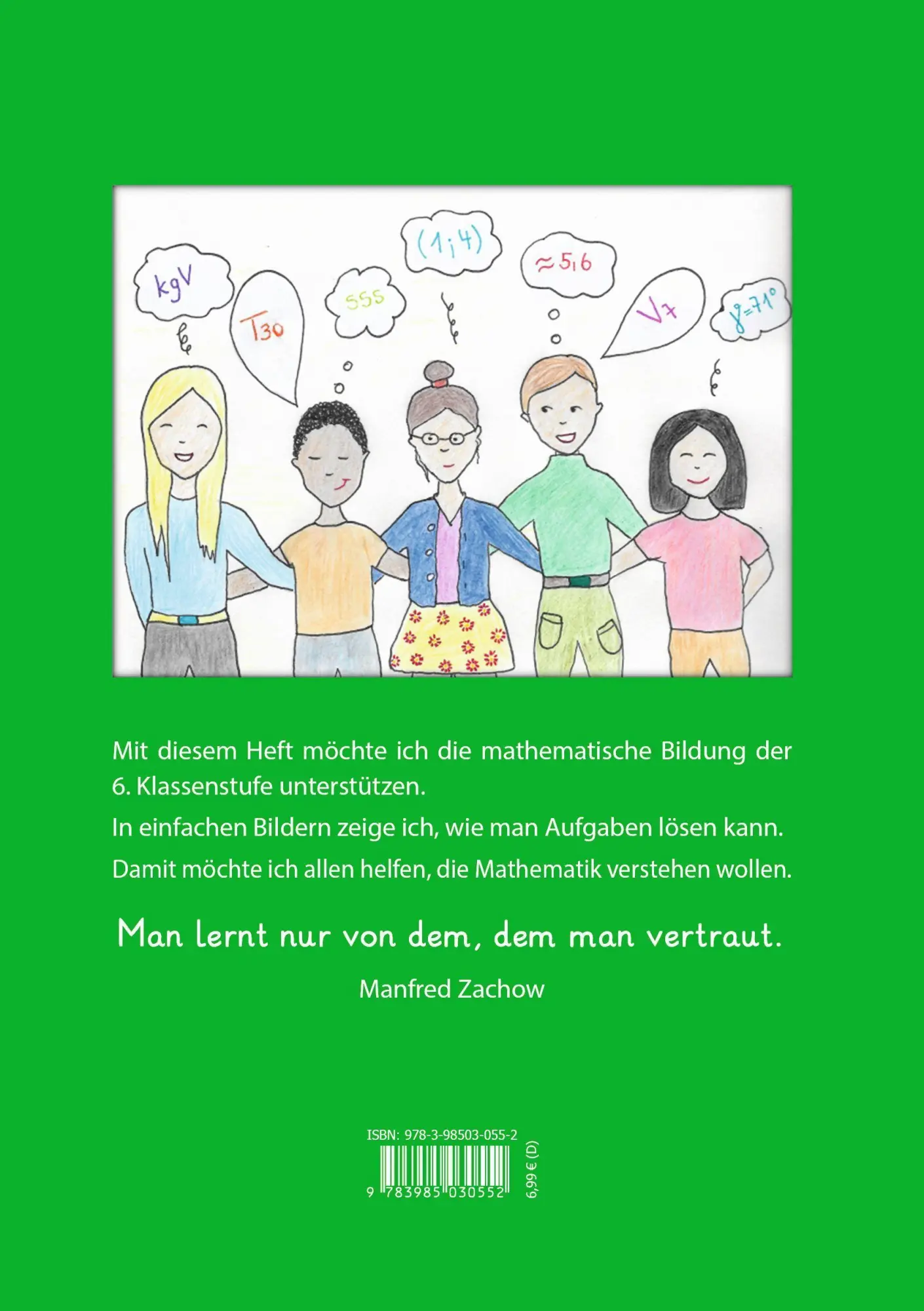 Bild: 9783985030552 | Mathematik | Klasse 6 | Manfred Zachow | Taschenbuch | 68 S. | Deutsch