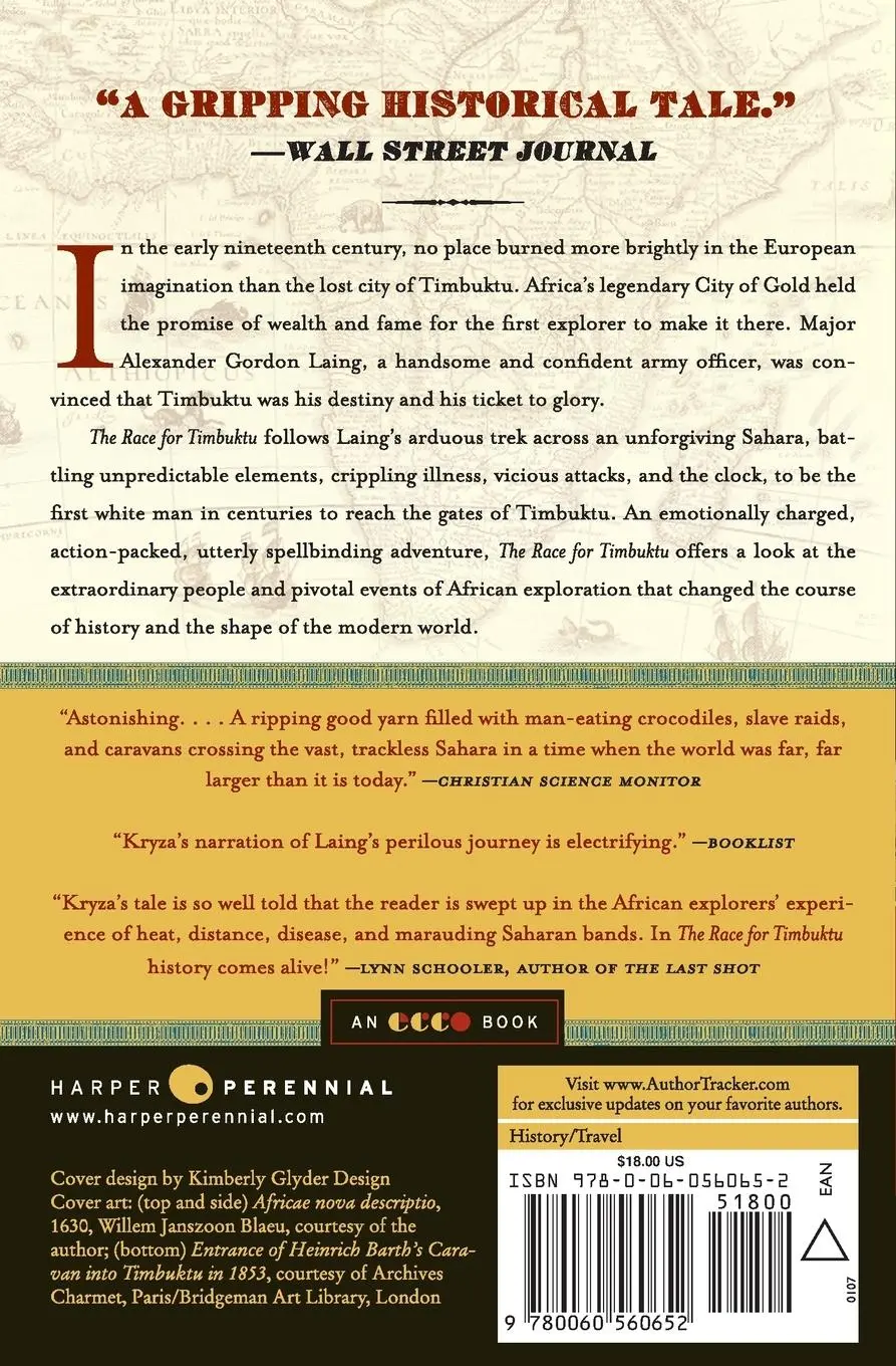 Rückseite: 9780060560652 | The Race for Timbuktu | In Search of Africa's City of Gold | Kryza