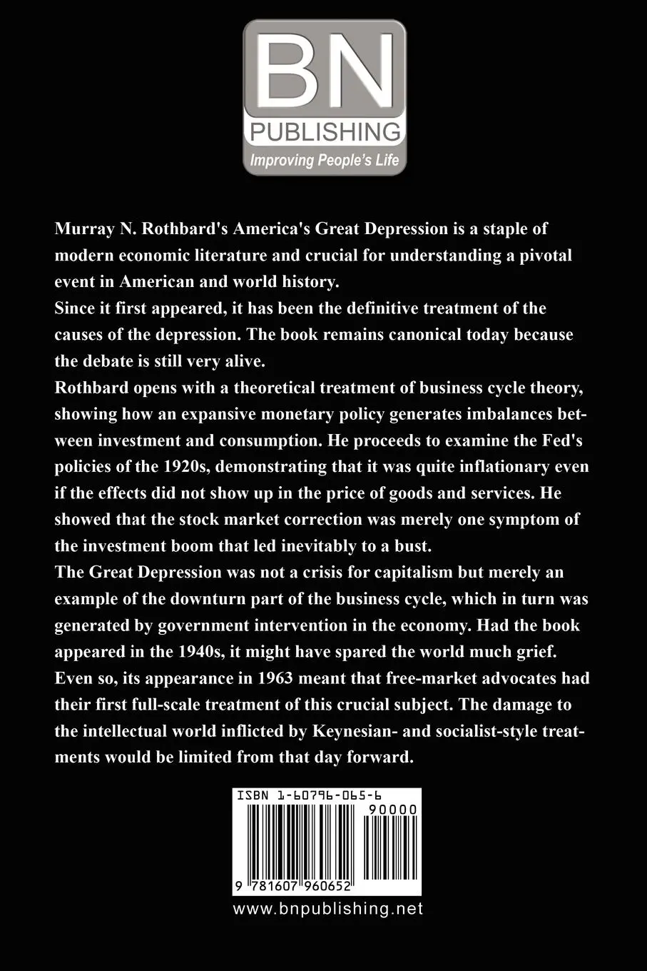 Rückseite: 9781607960652 | America's Great Depression | Murray N. Rothbard | Taschenbuch | 2008