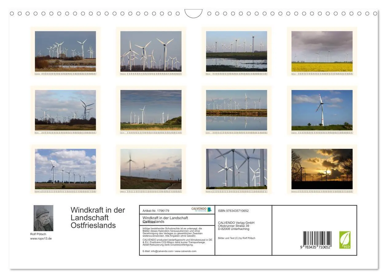 Bild: 9783435710652 | Windkraft in der Landschaft Ostfrieslands (Wandkalender 2025 DIN A3...