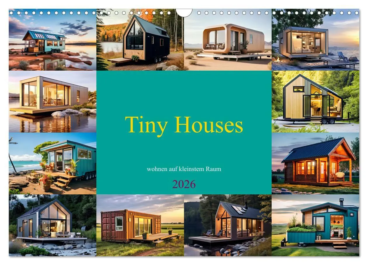 Cover: 9783457420652 | Tiny Houses - wohnen auf kleinstem Raum (Wandkalender 2026 DIN A3...