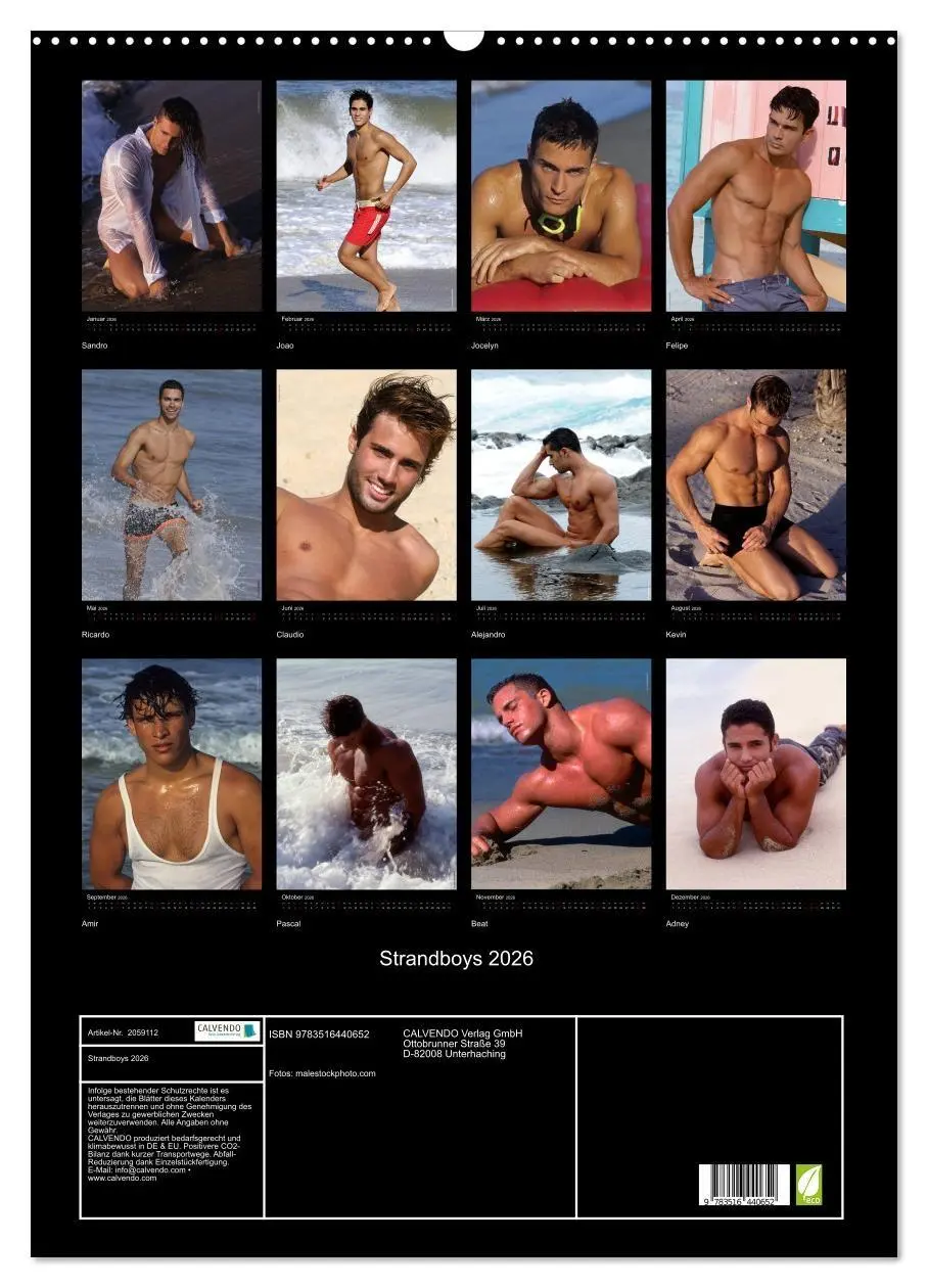 Bild: 9783516440652 | Strandboys 2026 (Wandkalender 2026 DIN A2 hoch), CALVENDO...
