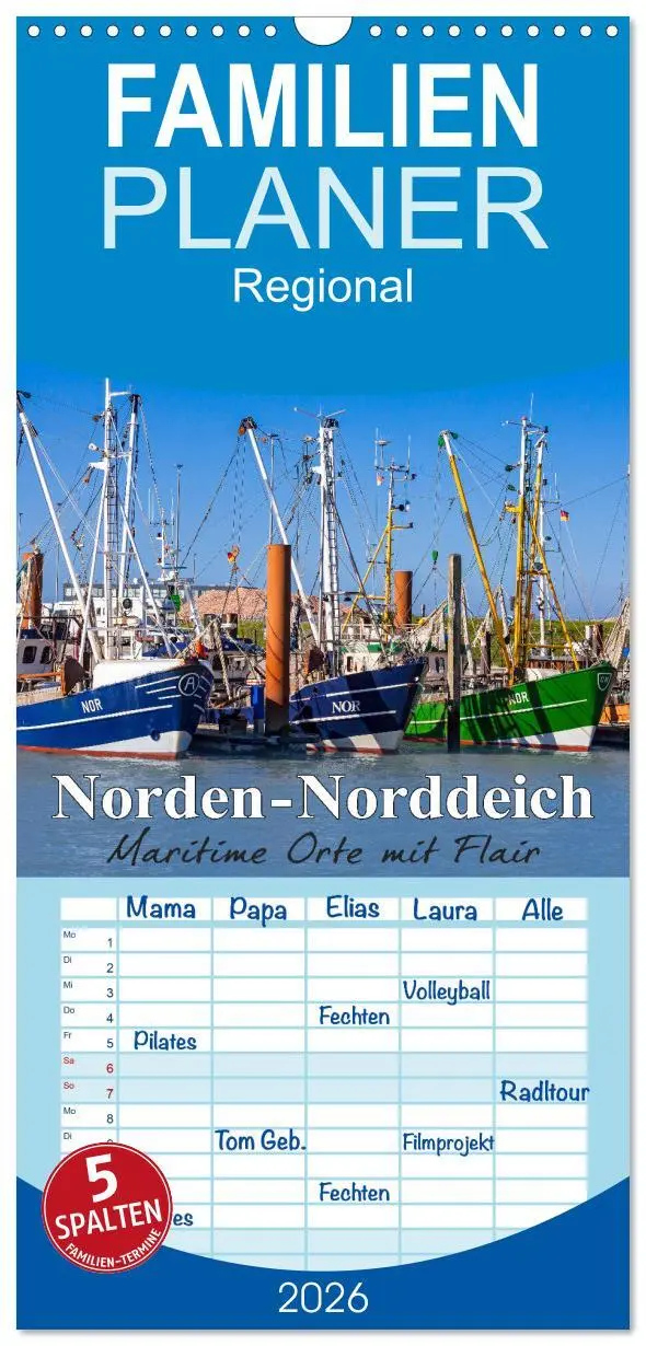 Cover: 9783516510652 | Familienplaner 2026 - Norden-Norddeich. Maritime Orte mit Flair mit...