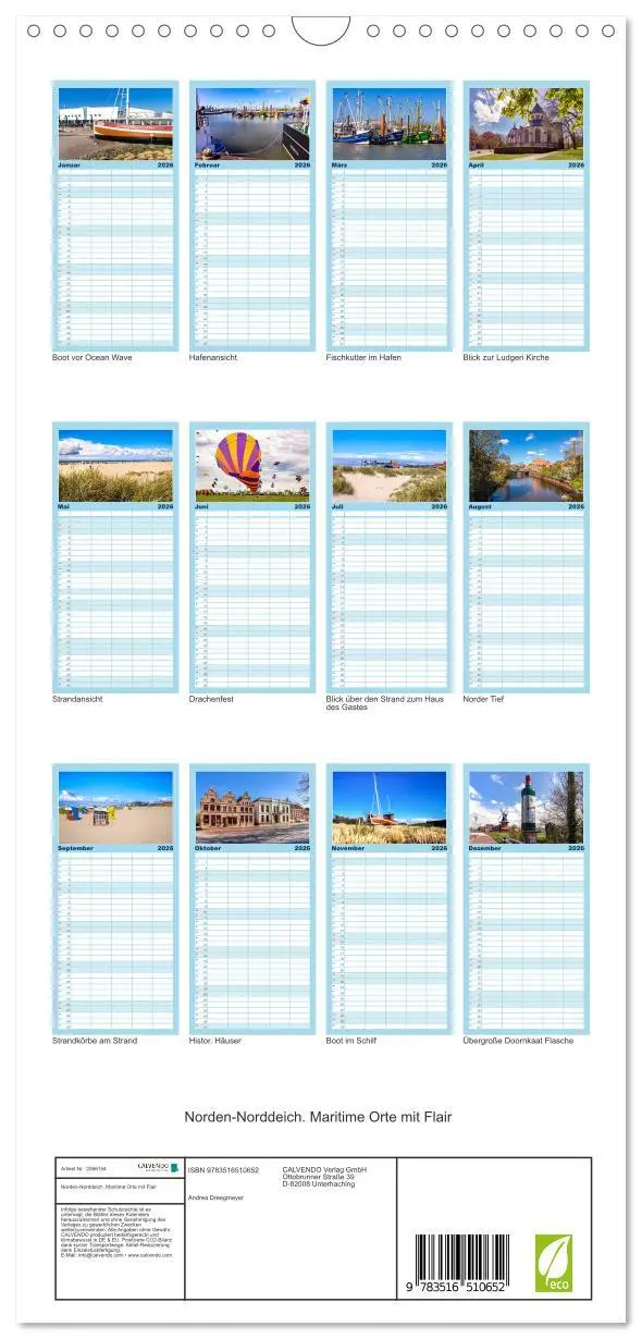 Bild: 9783516510652 | Familienplaner 2026 - Norden-Norddeich. Maritime Orte mit Flair mit...