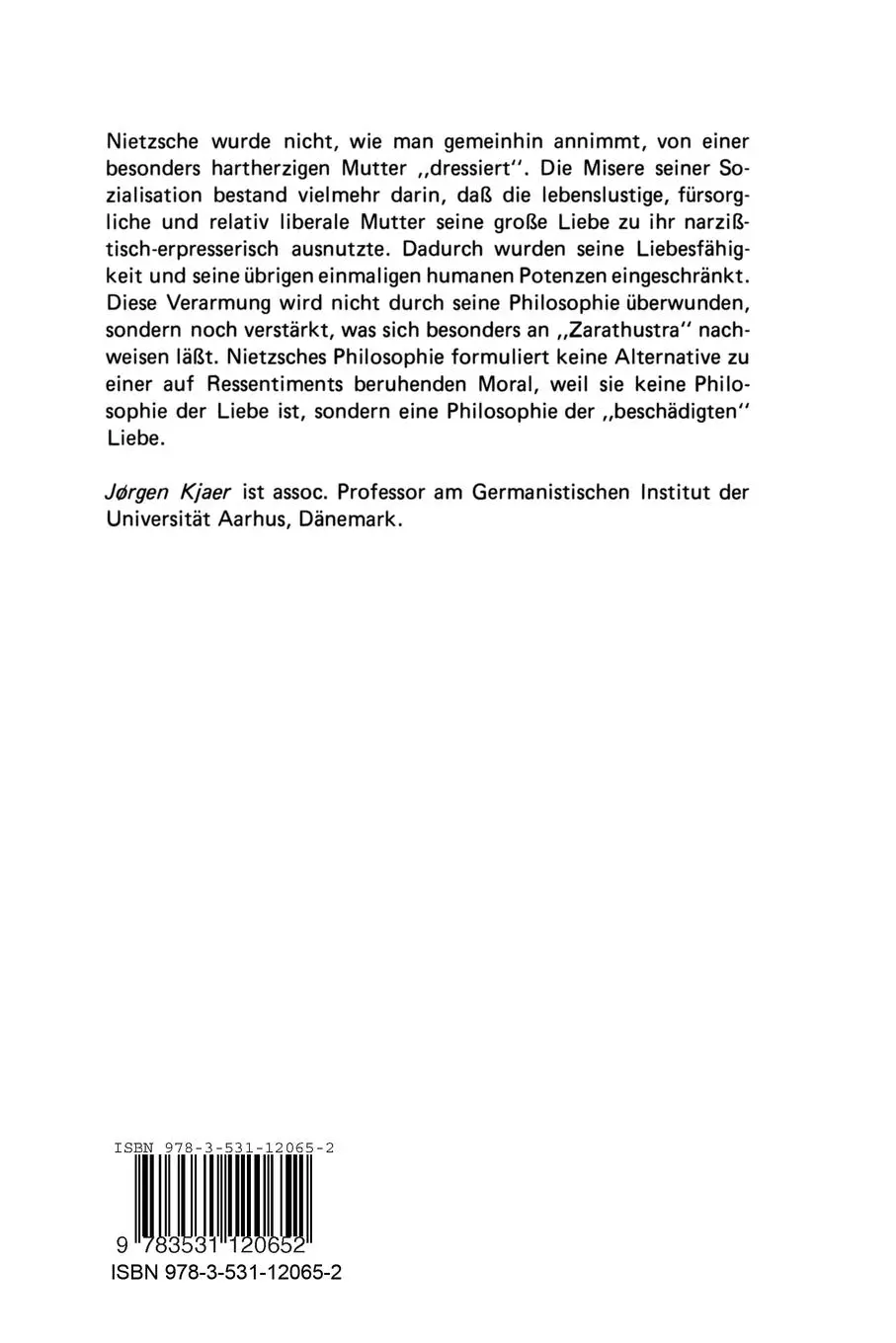 Rückseite: 9783531120652 | Friedrich Nietzsche | Die Zerstörung der Humanität durch ¿Mutterliebe¿