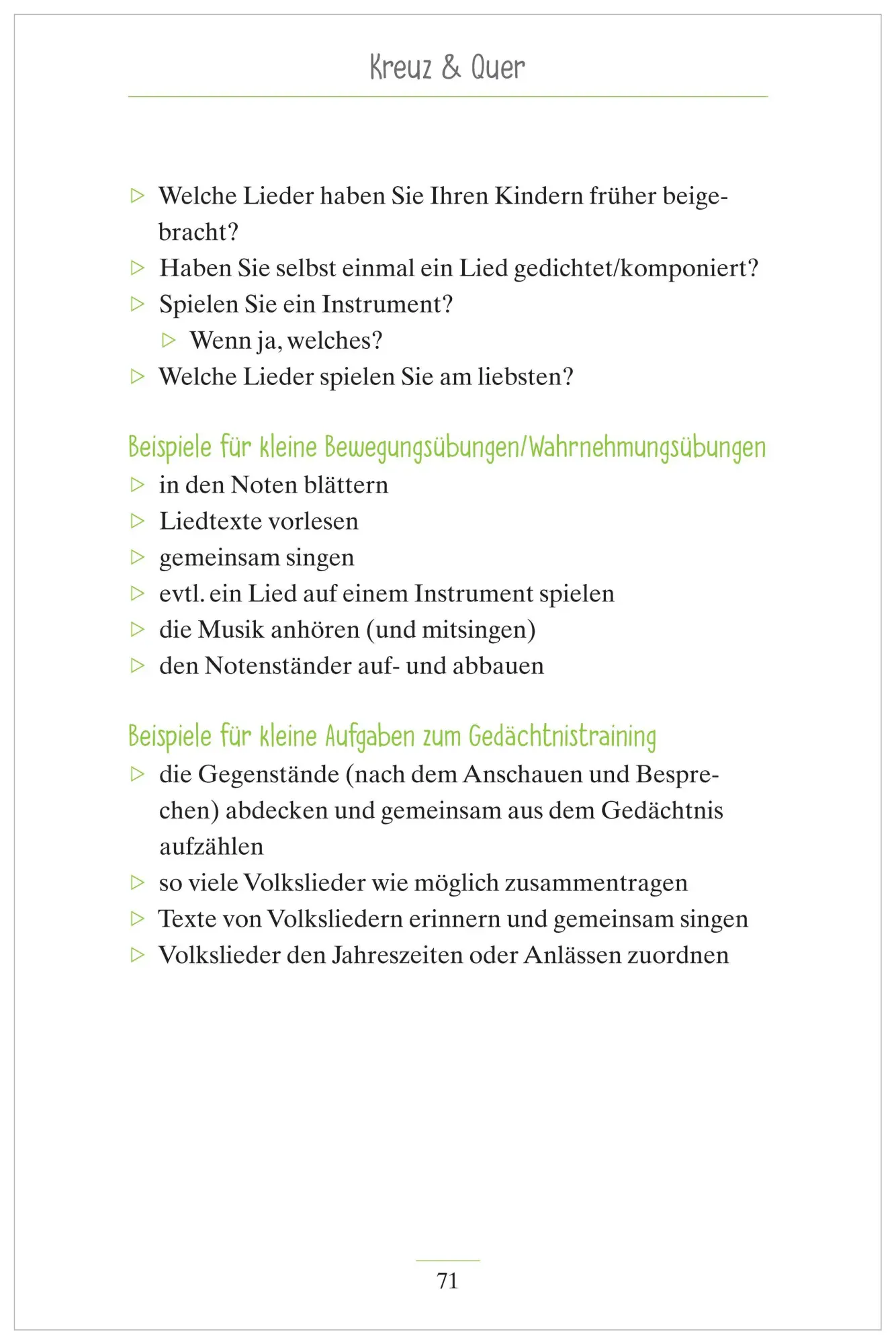 Bild: 9783944360652 | Kurzaktivierungen | Die beliebtesten Beschäftigungsideen für Senioren