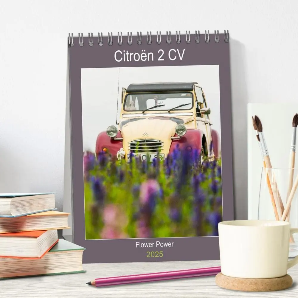 Bild: 9783435940752 | Citroën 2 CV - Flower Power (Tischkalender 2025 DIN A5 hoch),...