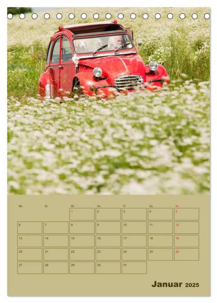 Bild: 9783435940752 | Citroën 2 CV - Flower Power (Tischkalender 2025 DIN A5 hoch),...