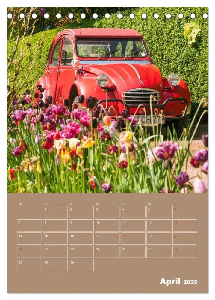Bild: 9783435940752 | Citroën 2 CV - Flower Power (Tischkalender 2025 DIN A5 hoch),...