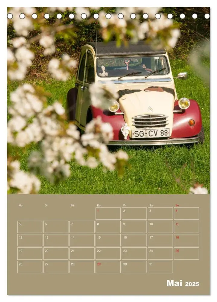 Bild: 9783435940752 | Citroën 2 CV - Flower Power (Tischkalender 2025 DIN A5 hoch),...