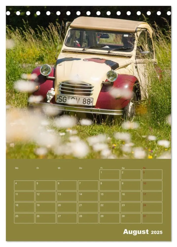 Bild: 9783435940752 | Citroën 2 CV - Flower Power (Tischkalender 2025 DIN A5 hoch),...