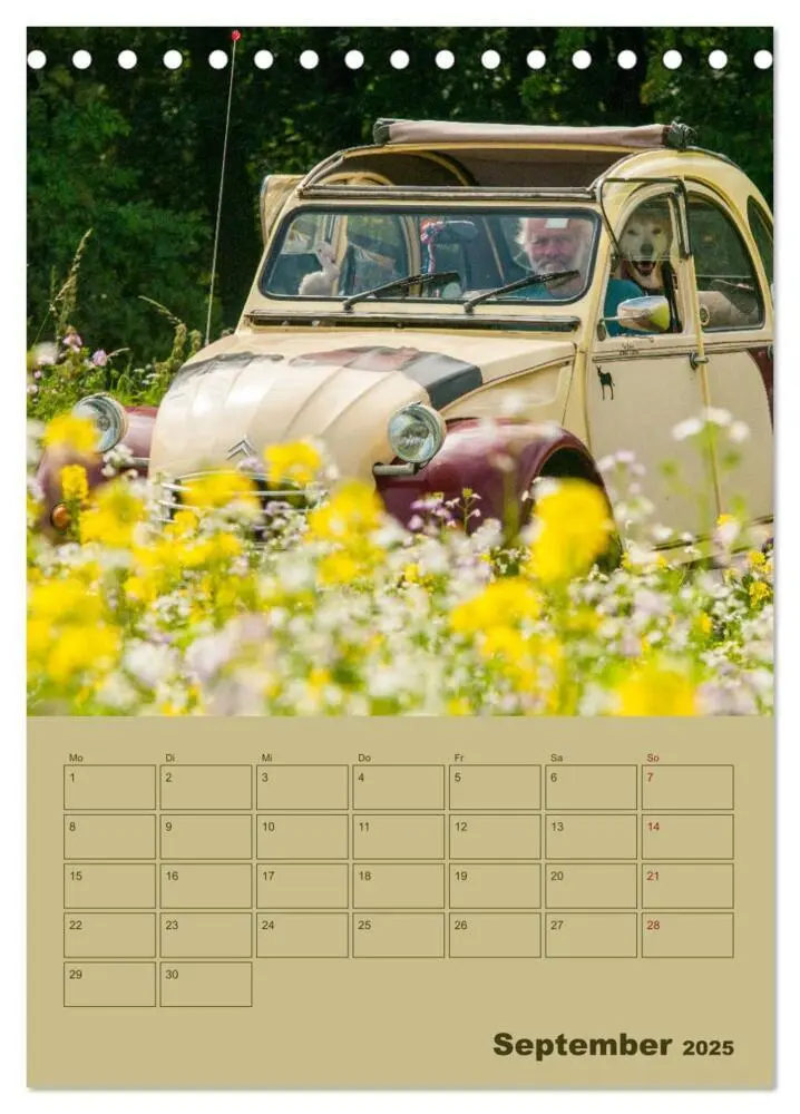 Bild: 9783435940752 | Citroën 2 CV - Flower Power (Tischkalender 2025 DIN A5 hoch),...