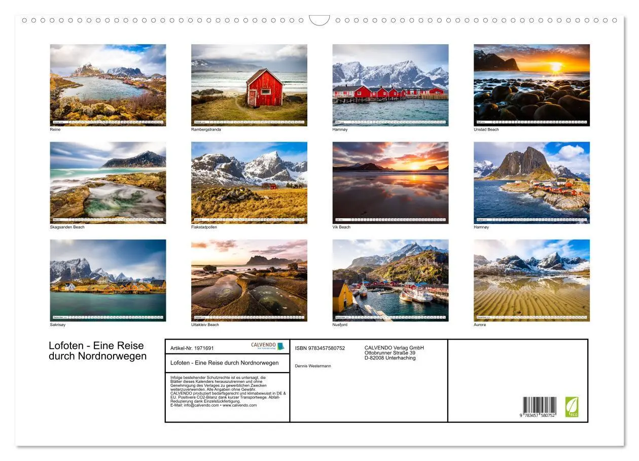 Bild: 9783457580752 | Lofoten - Eine Reise durch Nordnorwegen (Wandkalender 2026 DIN A2...