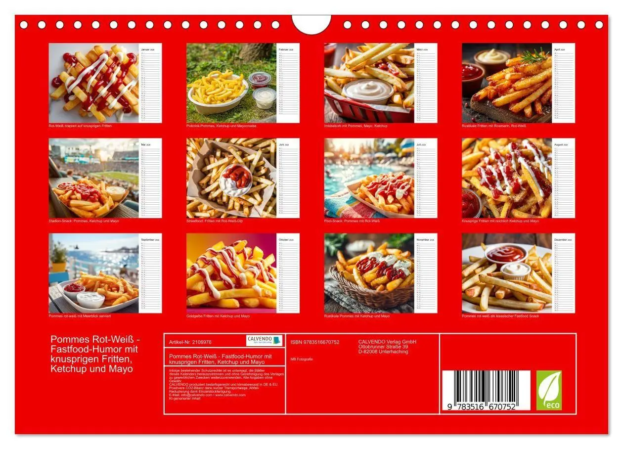Bild: 9783516670752 | Pommes Rot-Weiß - Fastfood-Humor mit knusprigen Fritten, Ketchup...