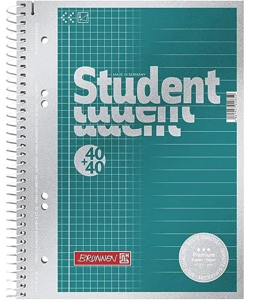 Cover: 4061947040852 | BRUNNEN Collegeblock Premium Student DUO A5 petrol | 1067154 | 2023