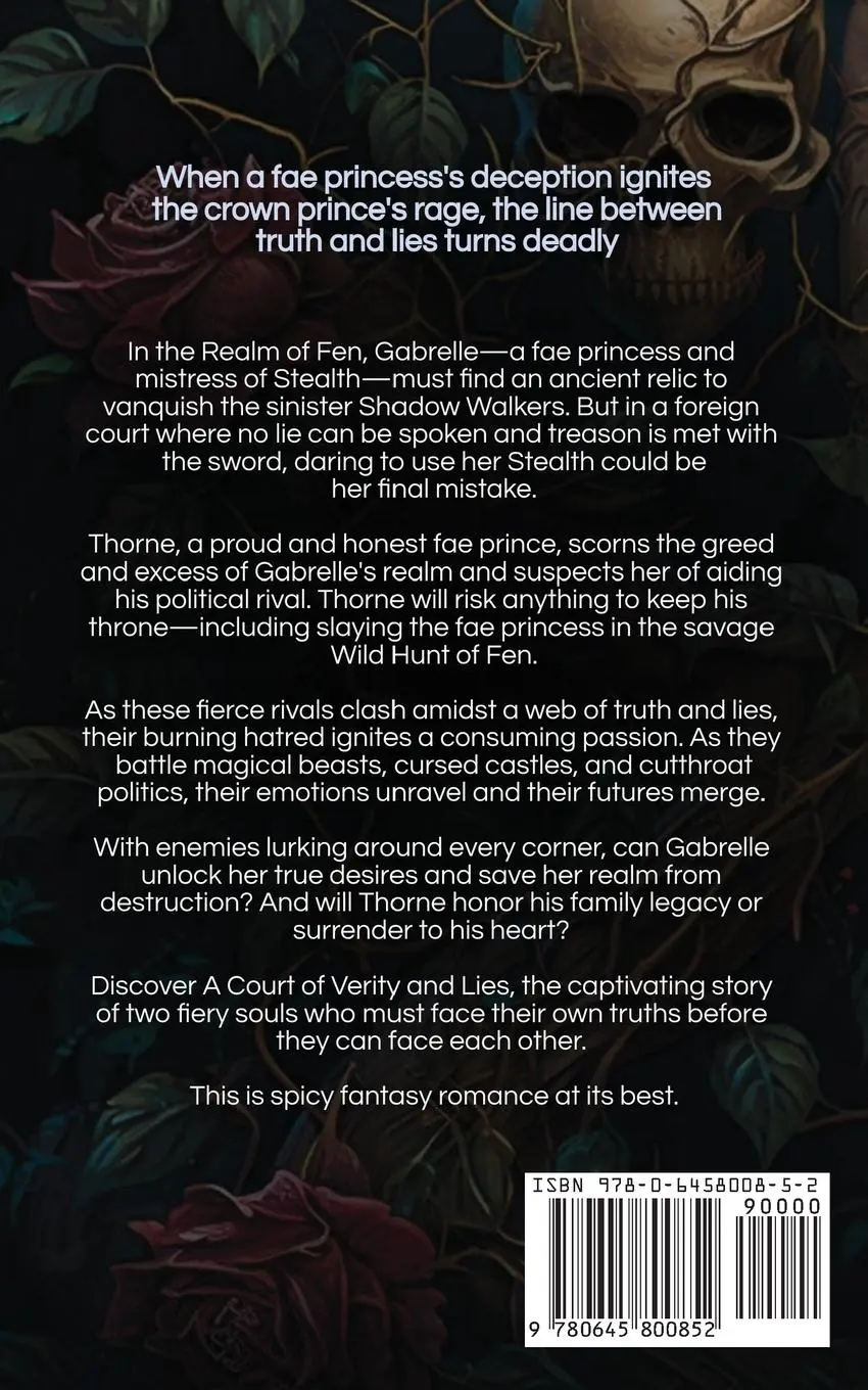 Rückseite: 9780645800852 | A Court of Verity and Lies | A spicy enemies to lovers fae fantasy