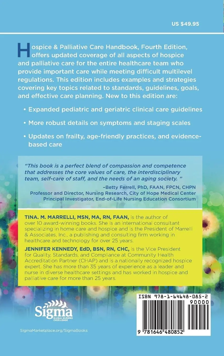 Rückseite: 9781646480852 | Hospice &amp; Palliative Care Handbook, Fourth Edition | Tina Marrelli