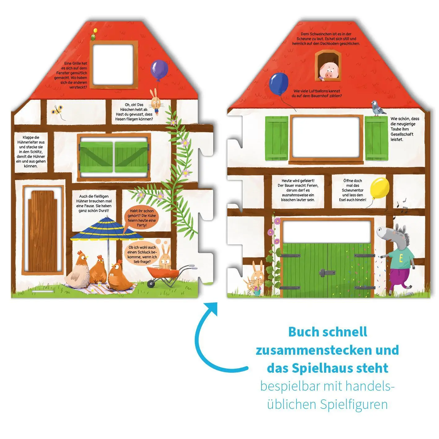 Bild: 9783480240852 | Buch &amp; Spielhaus zum Aufstellen: Mein Bauernhof | Andrea Ringli | Buch