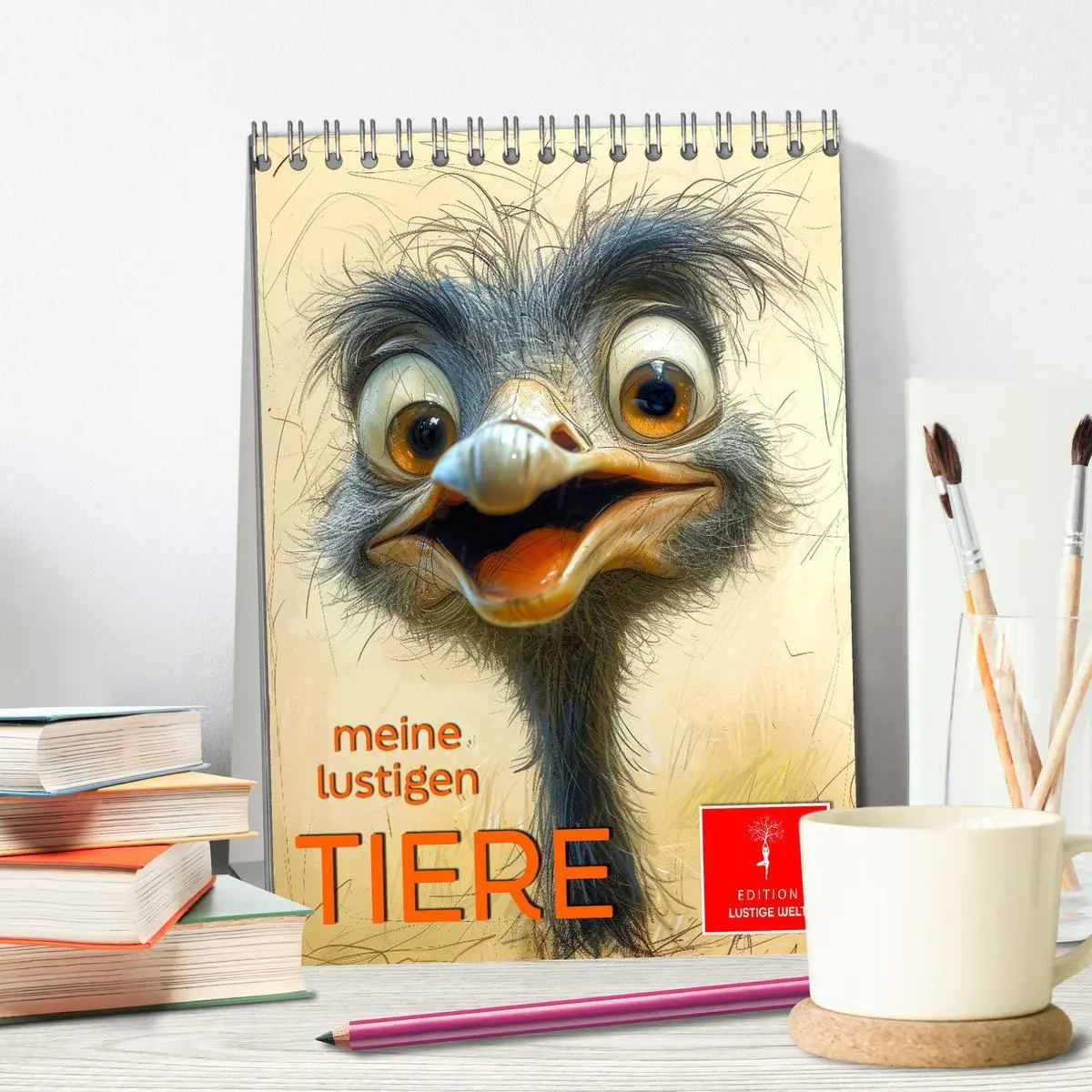 Bild: 9783516280852 | Meine lustigen Tiere (Tischkalender 2026 DIN A5 hoch), CALVENDO...