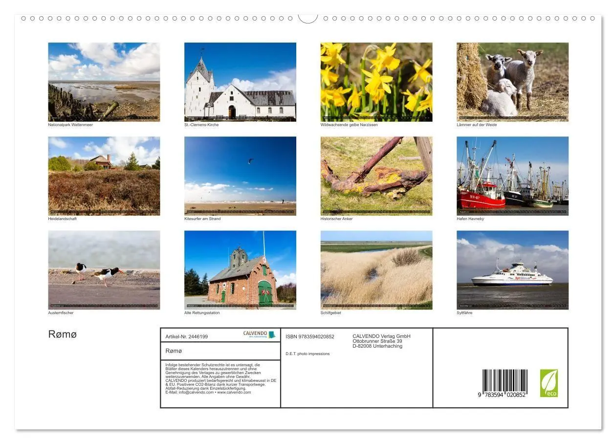 Bild: 9783594020852 | Rømø (hochwertiger Premium Wandkalender 2027 DIN A2 quer),...