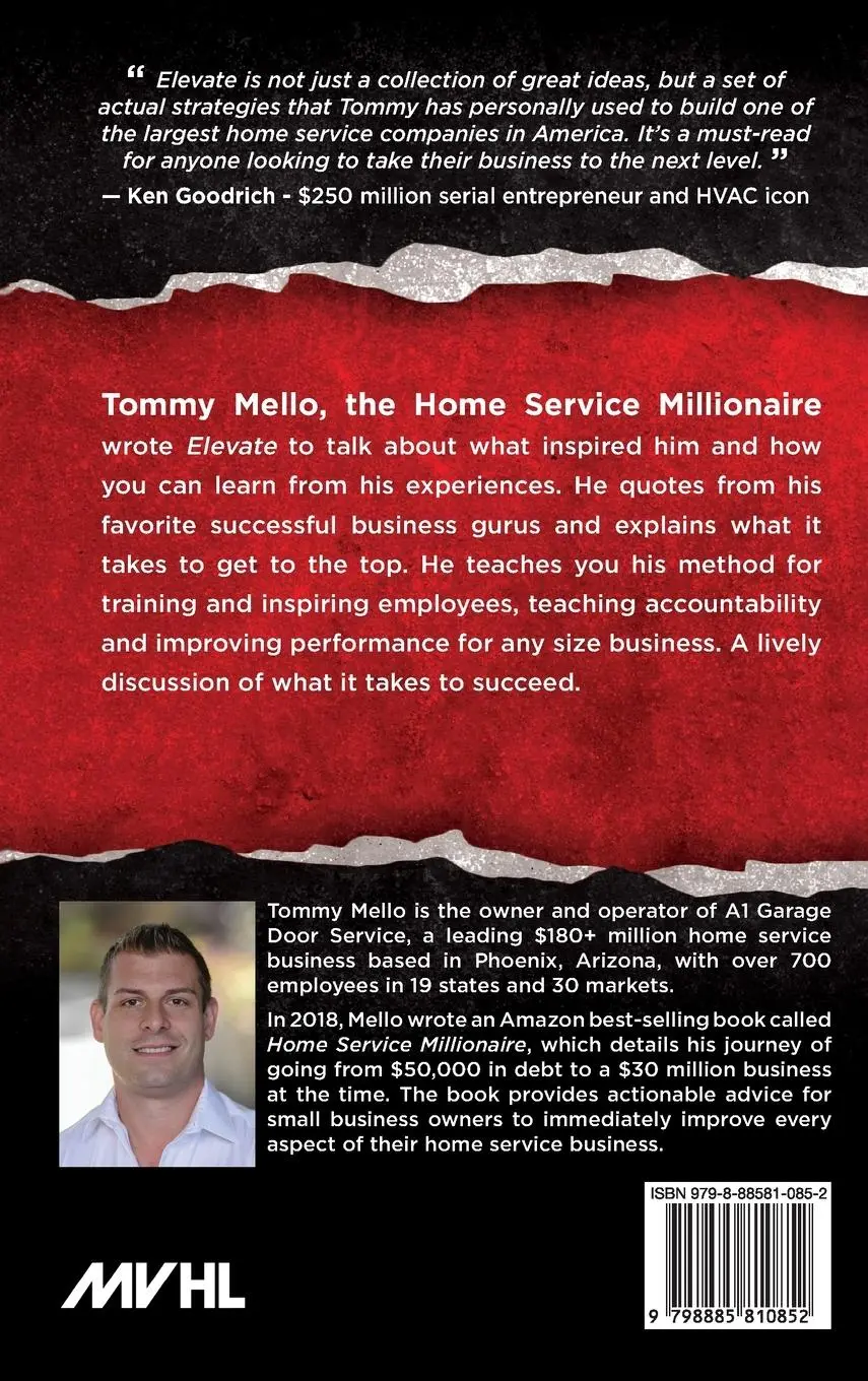 Rückseite: 9798885810852 | Elevate | Build a Business Where Everybody Wins | Tommy Mello | Buch