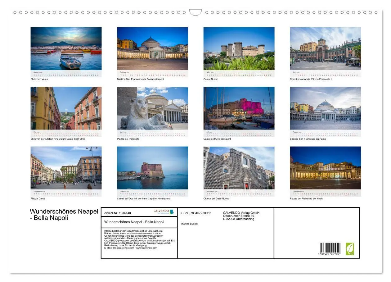 Bild: 9783457250952 | Wunderschönes Neapel - Bella Napoli (Wandkalender 2026 DIN A2...