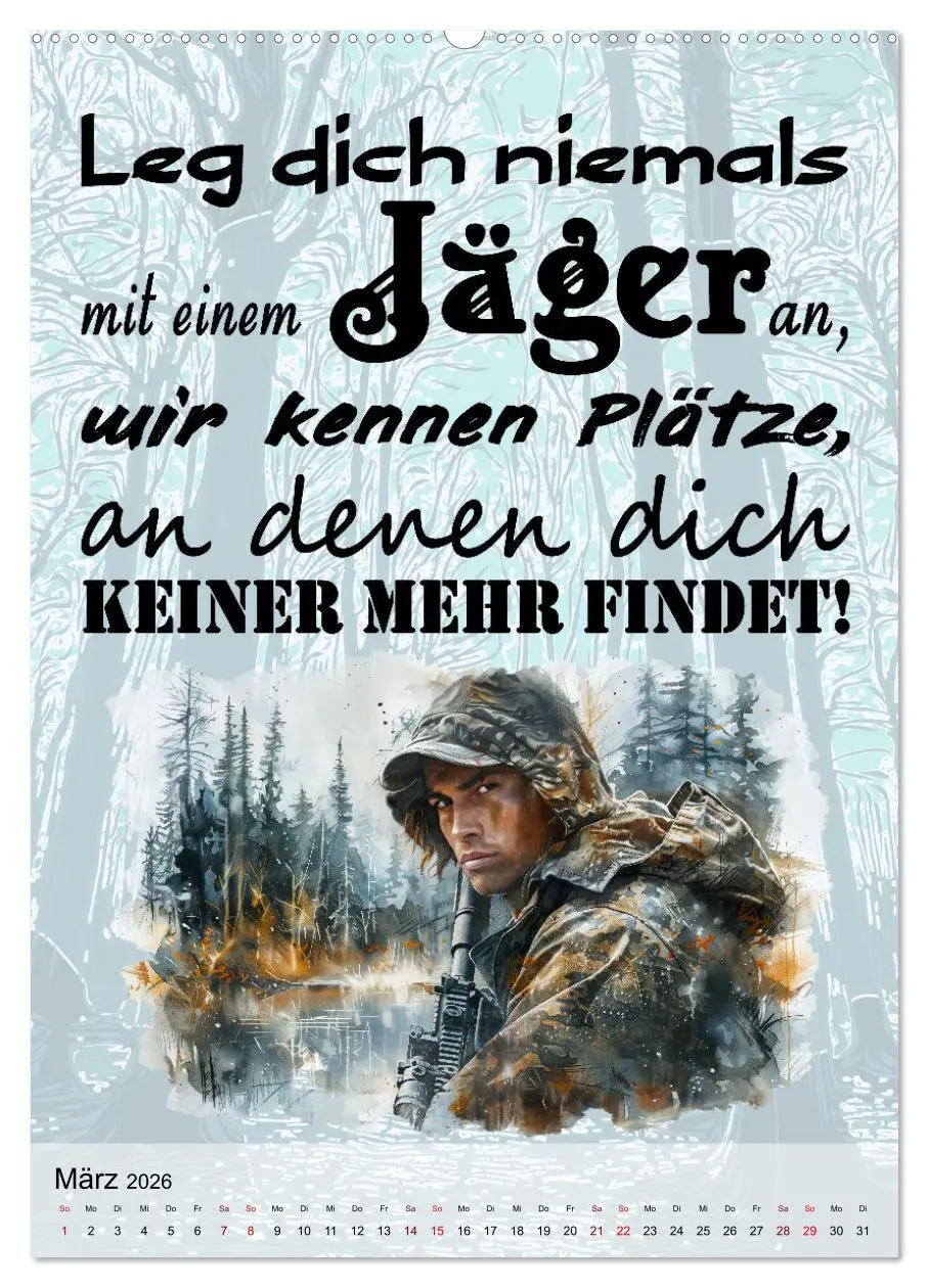 Bild: 9783516270952 | Jägersprüche (hochwertiger Premium Wandkalender 2026 DIN A2 hoch),...