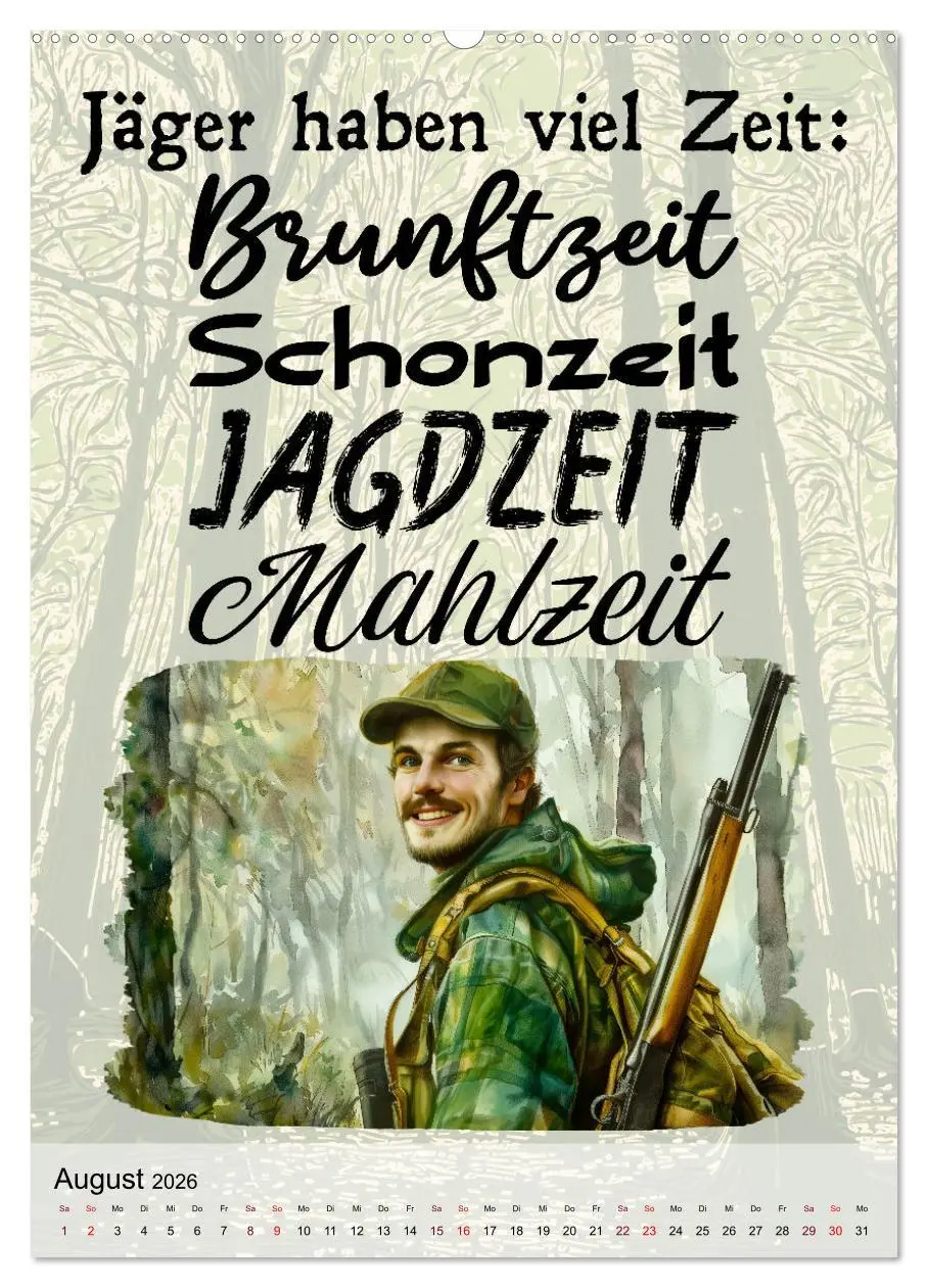 Bild: 9783516270952 | Jägersprüche (hochwertiger Premium Wandkalender 2026 DIN A2 hoch),...