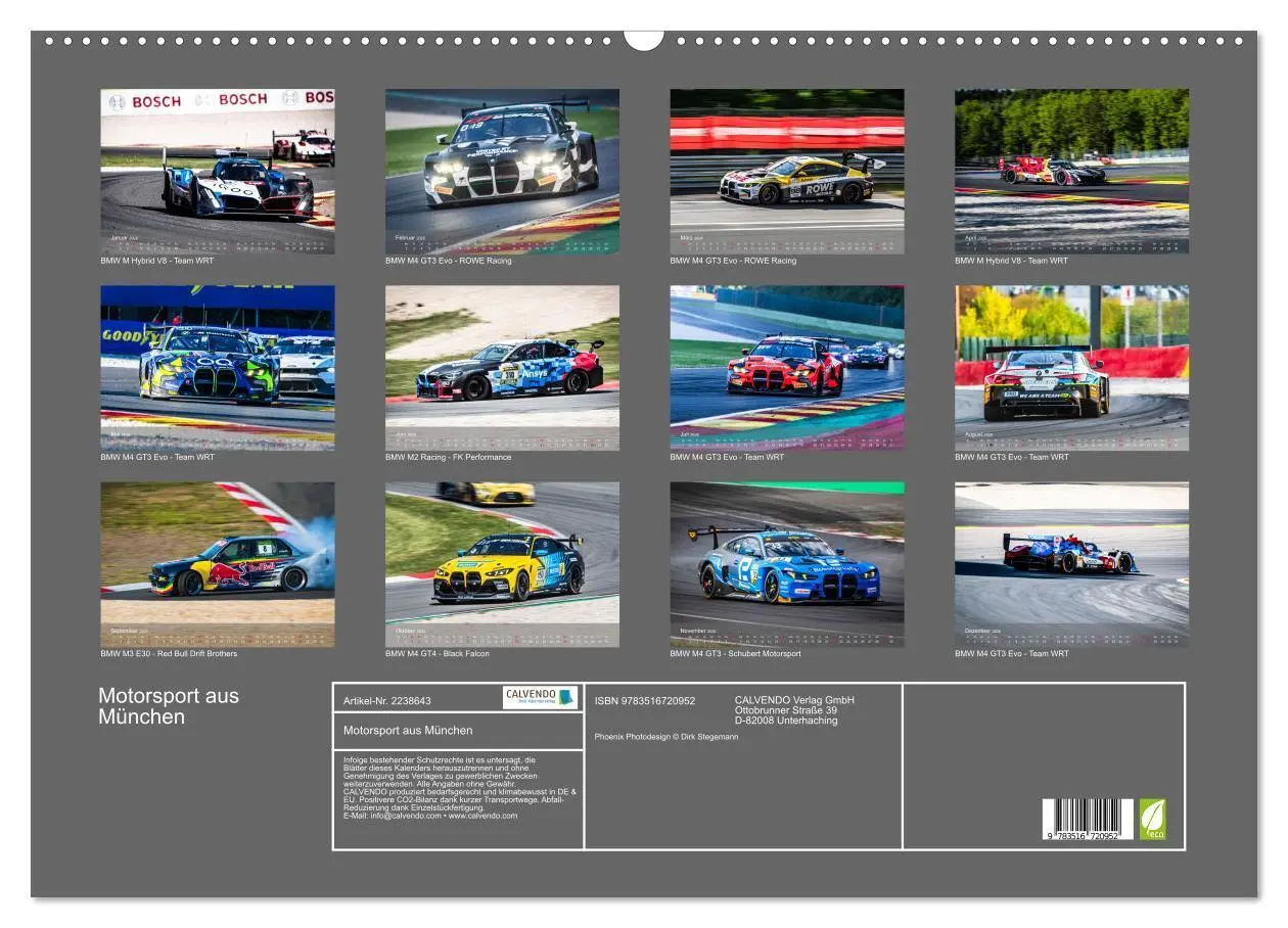 Bild: 9783516720952 | Motorsport aus München (Wandkalender 2026 DIN A2 quer), CALVENDO...
