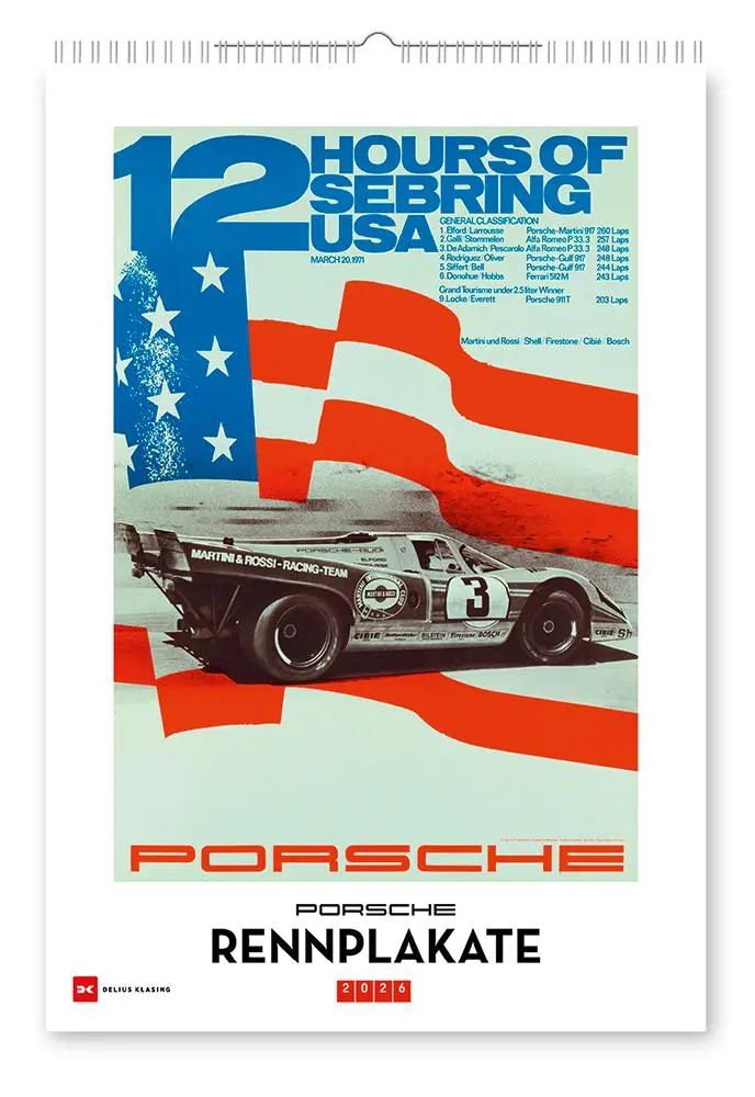 Cover: 9783667130952 | Porsche Rennplakate 2026 | Edwin Baaske | Kalender | 14 S. | Deutsch