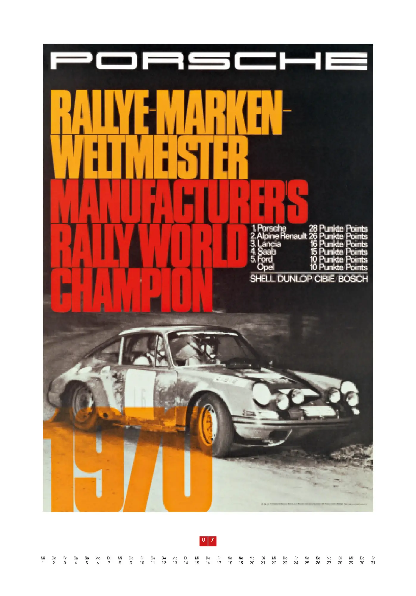 Bild: 9783667130952 | Porsche Rennplakate 2026 | Edwin Baaske | Kalender | 14 S. | Deutsch