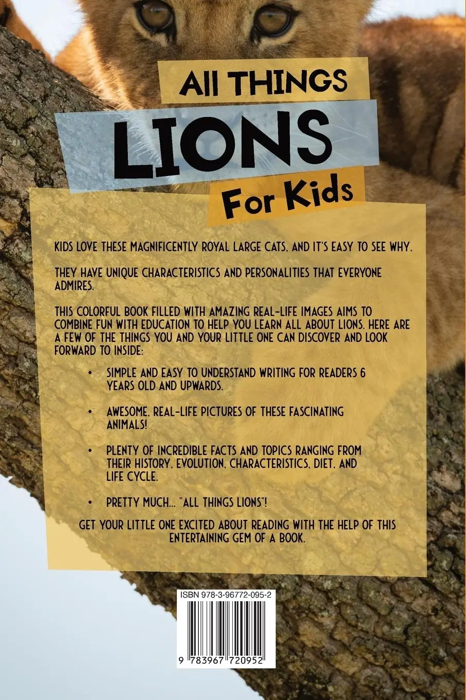 Rückseite: 9783967720952 | All Things Lions For Kids | Animal Reads | Taschenbuch | Englisch