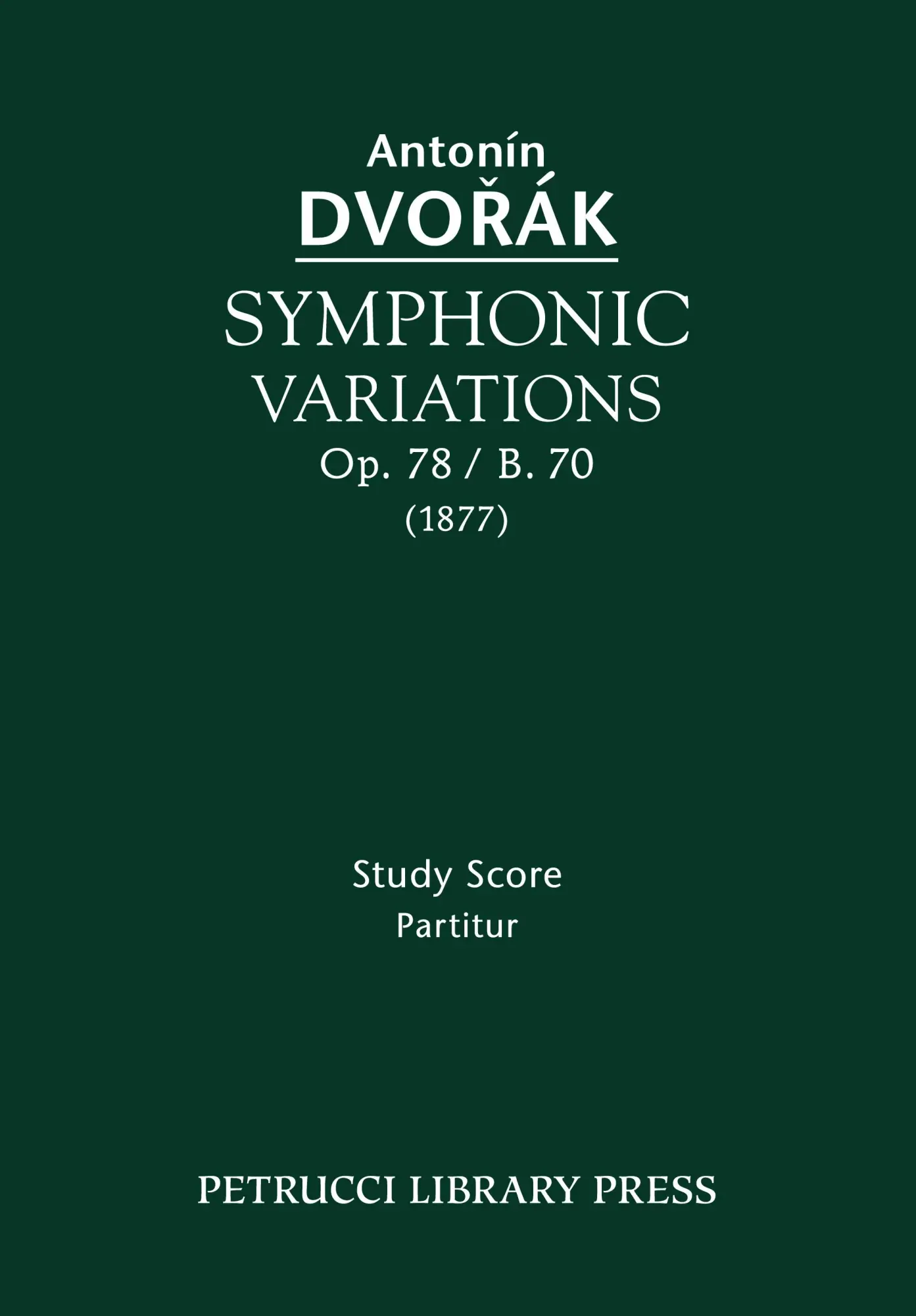 Cover: 9781608741052 | Symphonic Variations, Op.78 / B.70 | Study score | Antonin Dvorak