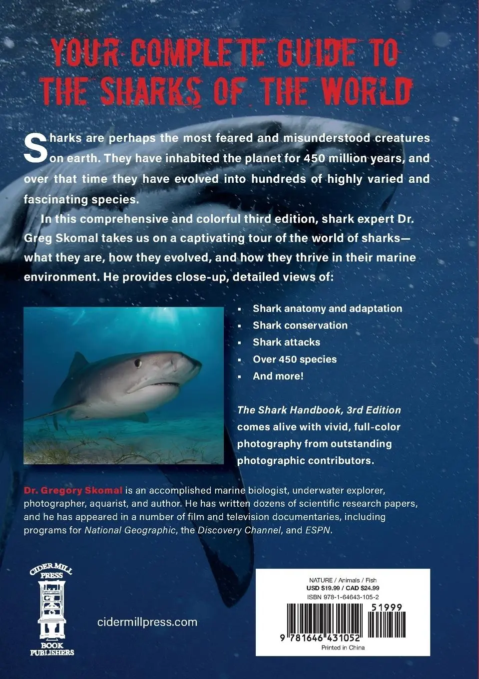 Rückseite: 9781646431052 | Shark Handbook | Third Edition Softcover | Greg Skomal | Taschenbuch