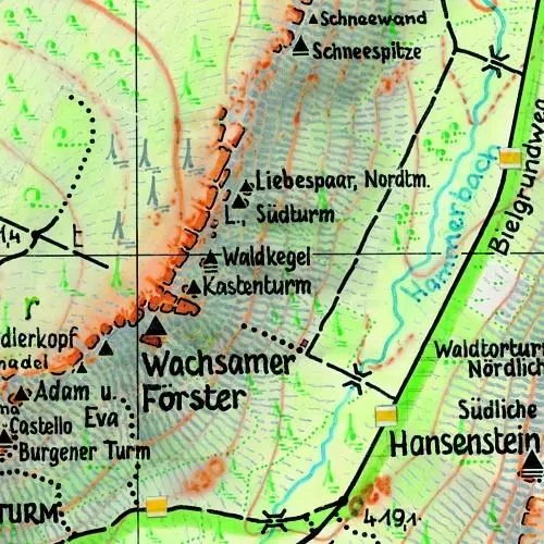 Bild: 9783910181052 | Bielatalgebiet 1:10000 | Rolf Böhm | (Land-)Karte | In Klarsichthülle