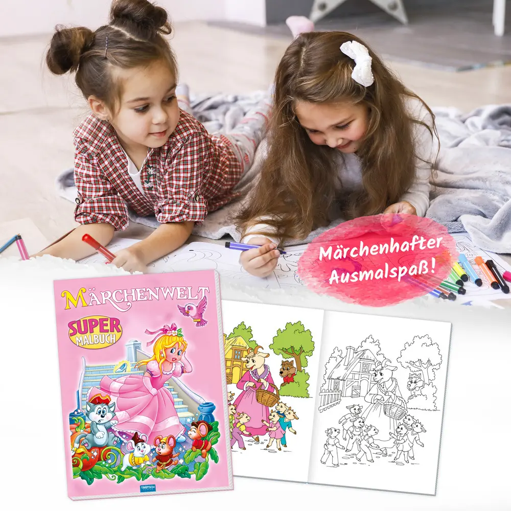Bild: 9783988021052 | TRÖTSCH - Supermalbuch Märchenwelt Zauberhaftes Malbuch mit 48...