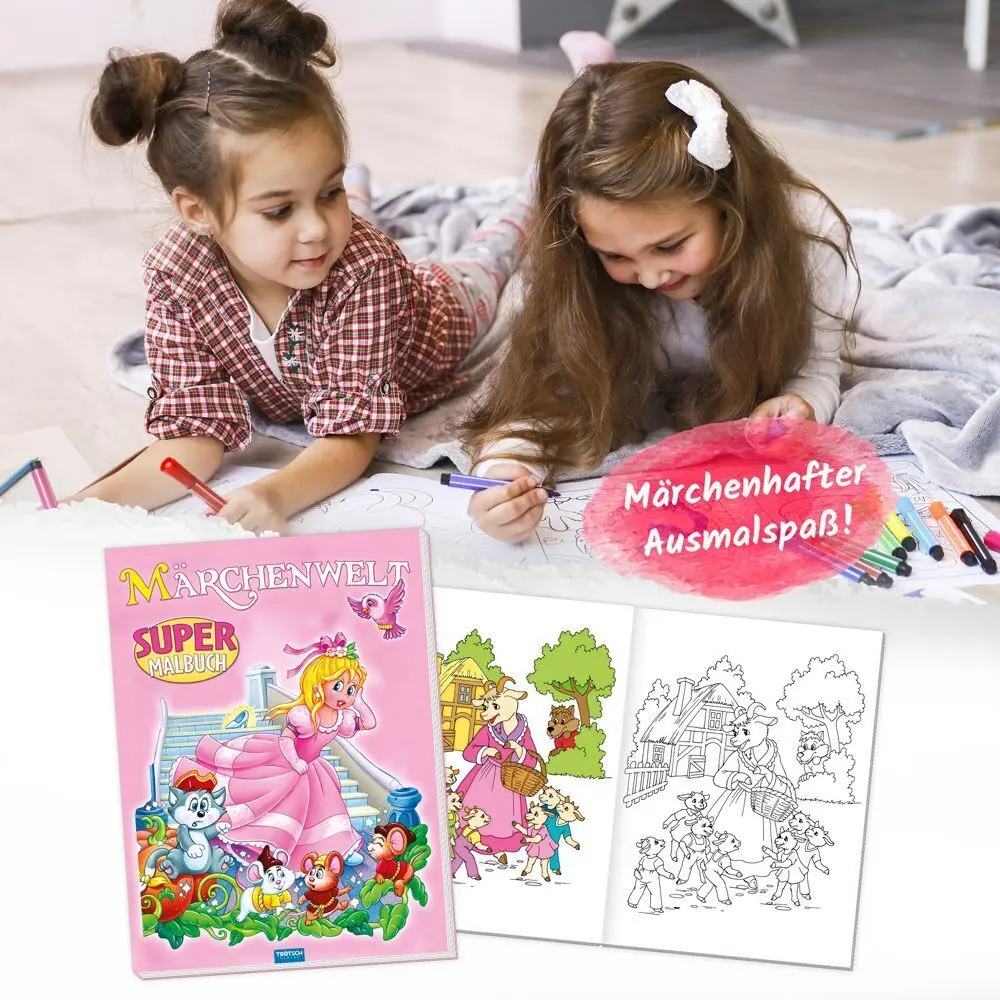 Bild: 9783988021052 | TRÖTSCH - Supermalbuch Märchenwelt Zauberhaftes Malbuch mit 48...