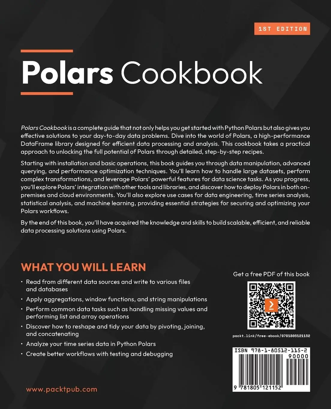 Rückseite: 9781805121152 | Polars Cookbook | Yuki Kakegawa | Taschenbuch | Englisch | 2024