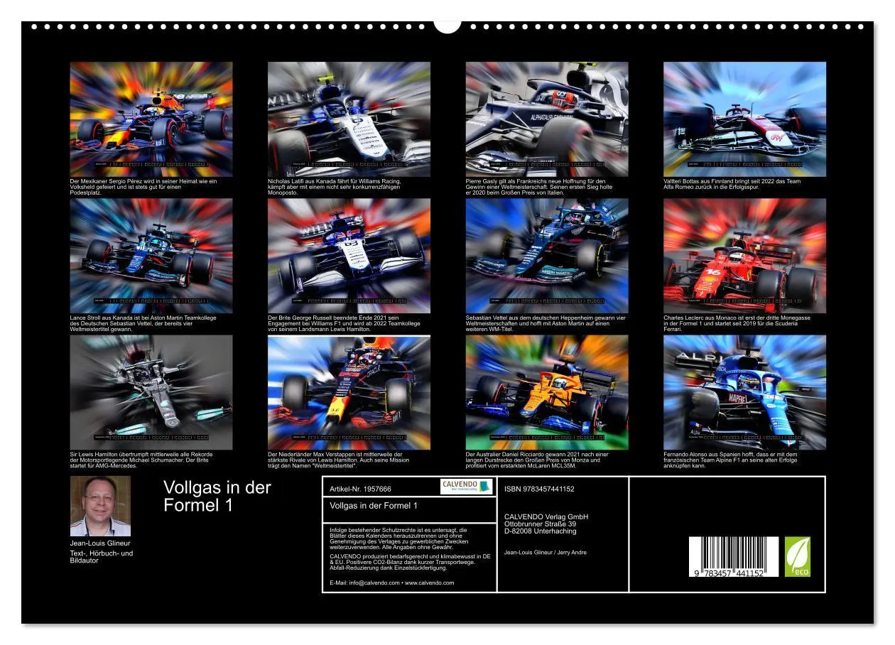 Bild: 9783457441152 | Vollgas in der Formel 1 (hochwertiger Premium Wandkalender 2026 DIN...