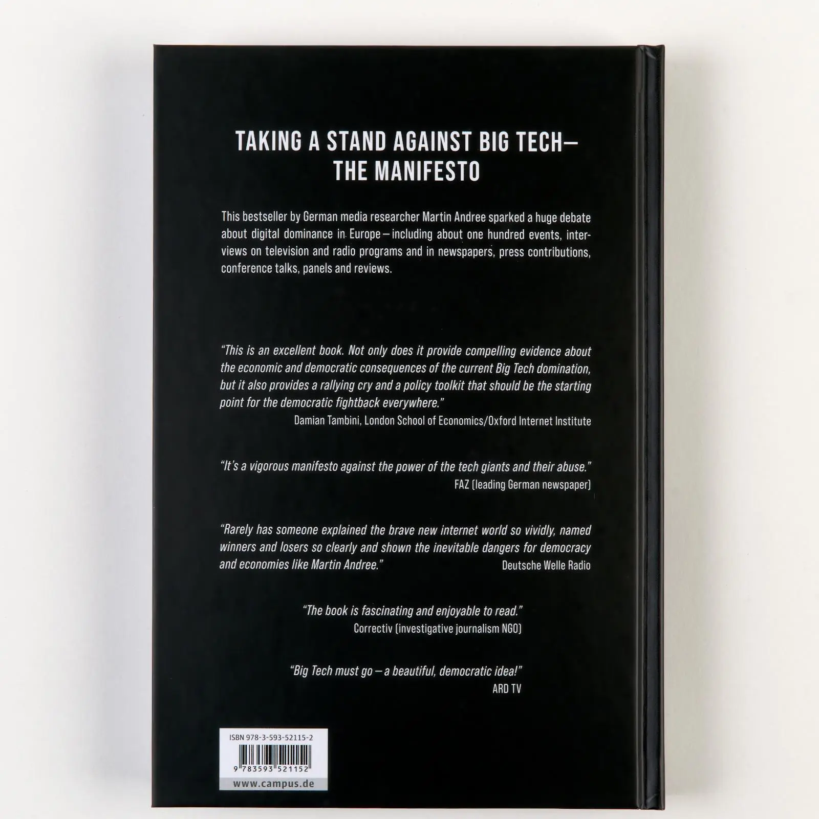 Rückseite: 9783593521152 | Big Tech Must Go! | Martin Andree | Buch | 288 S. | Deutsch | 2025