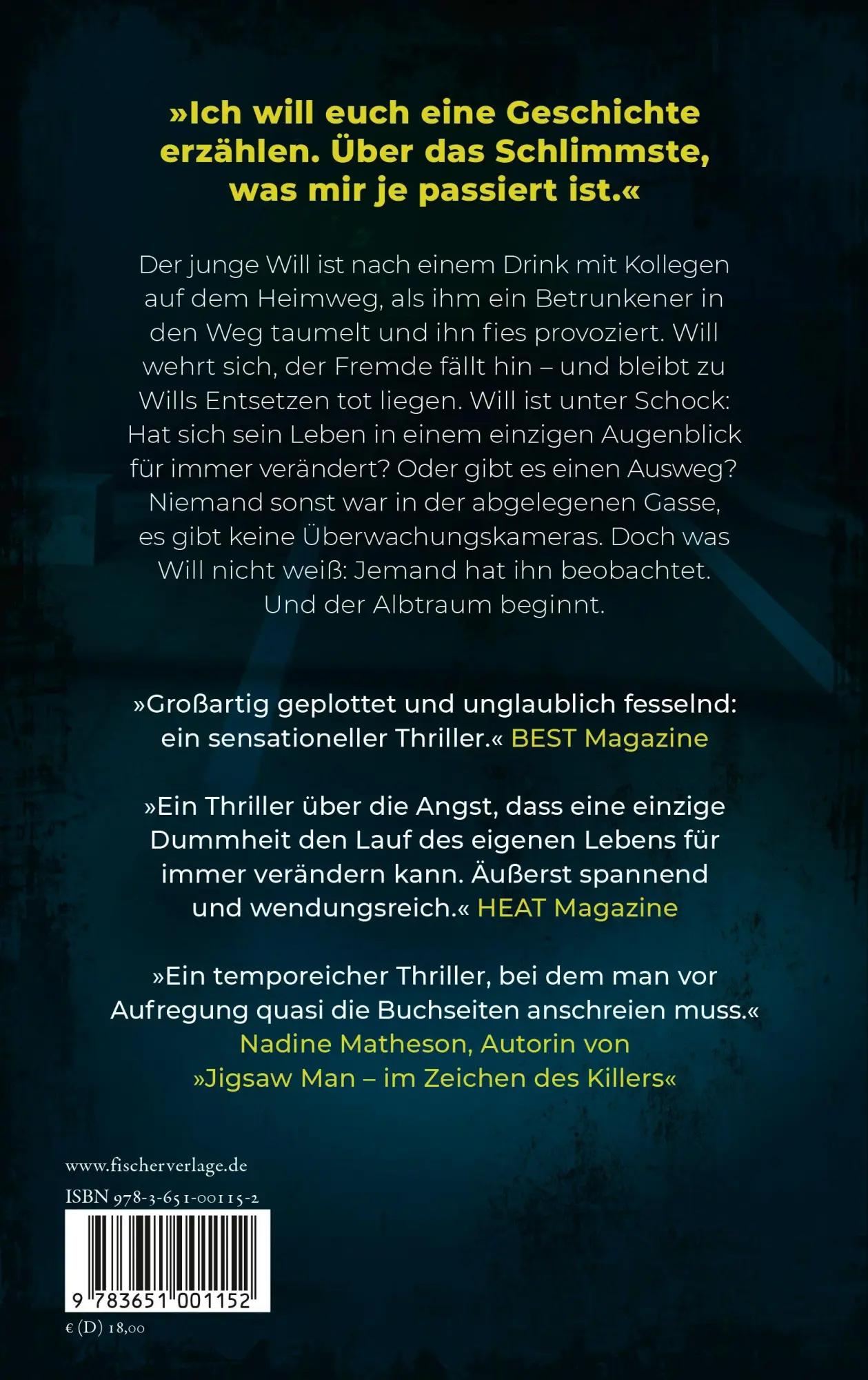 Rückseite: 9783651001152 | Ich war's nicht | Thriller Der packende Pageturner aus England | Buch