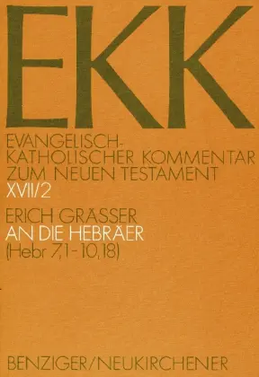 Cover: 9783545231252 | Der Brief an die Hebräer. Tl.2 | EKK XVII/2, Hebr 7,1-10,18 | Gräßer