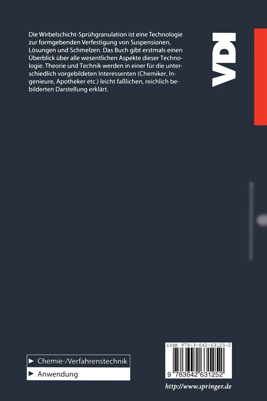 Rückseite: 9783642631252 | Wirbelschicht-Sprühgranulation | Lothar Mörl (u. a.) | Taschenbuch