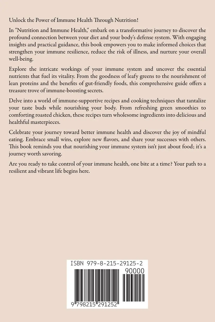 Rückseite: 9798215291252 | Nutrition and Immune Health | Gabriella Goldberger | Taschenbuch